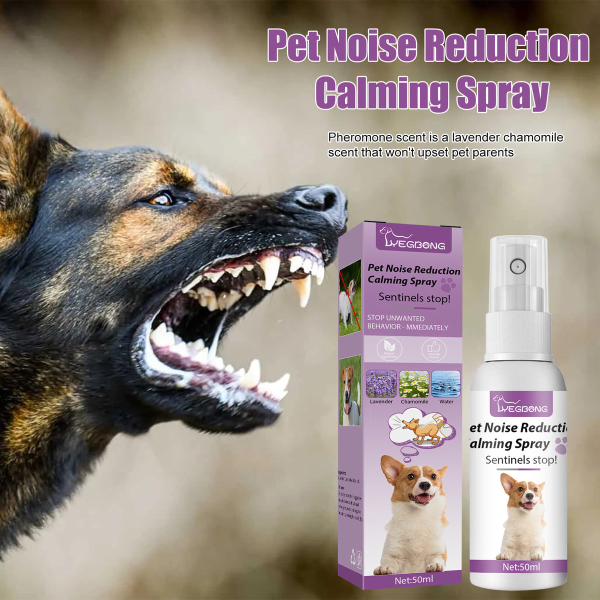 Pet Calming Spray — Stress & Anxiety Relief for Dogs & Cats