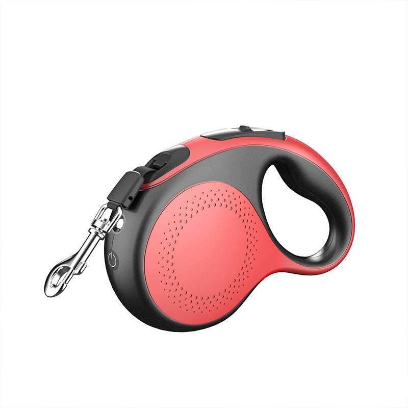 Rechargeable LED Retractable Dog Leash — Night Walk Safety