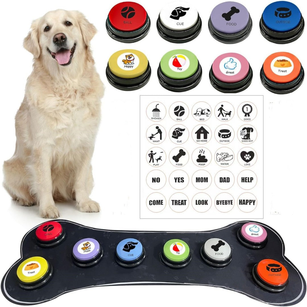 Talking Buttons for Dogs — Pet Communication Training Set (8-Piece)